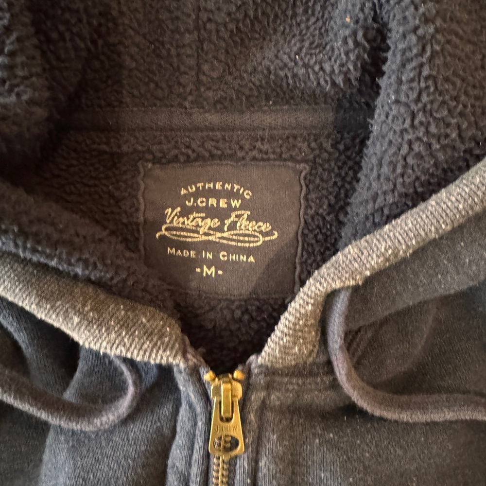 J.Crew Black Vintage Fleece Hoodie
